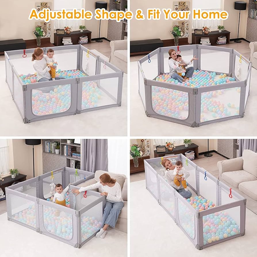 Amazon.co.jp: ベビーベビーサークル、赤ちゃんと幼児用の特大